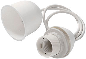 PENDEL E27 PLASTICA BIANCO ART.3011