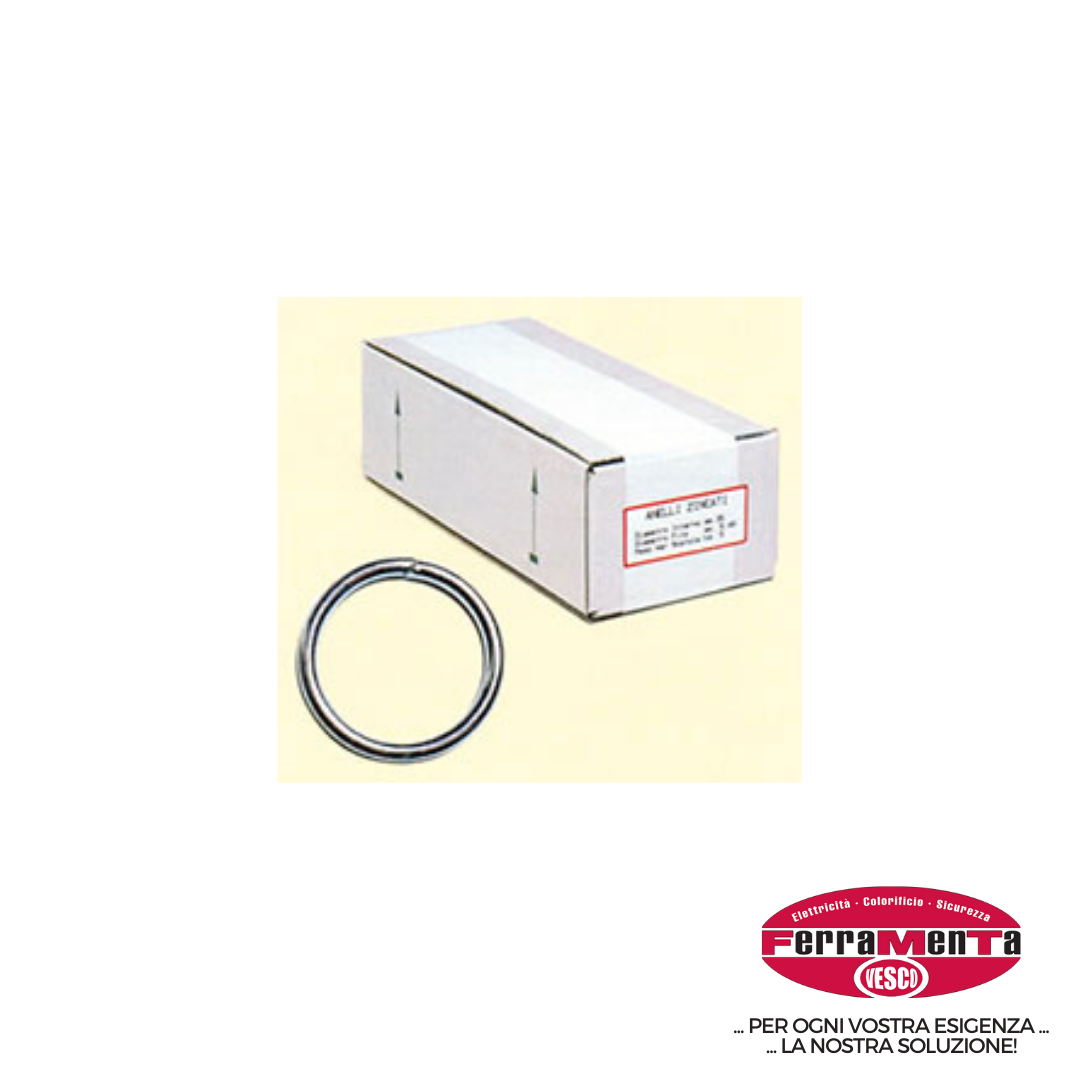 ANELLI TONDI ZINCATI N.22 MM.5,5X35 (Pezzi per confezione: 5) (Cod.art. 392754)