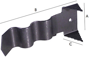 ZANCHE IN ACCIAIO A 2 PUNTE ART.489