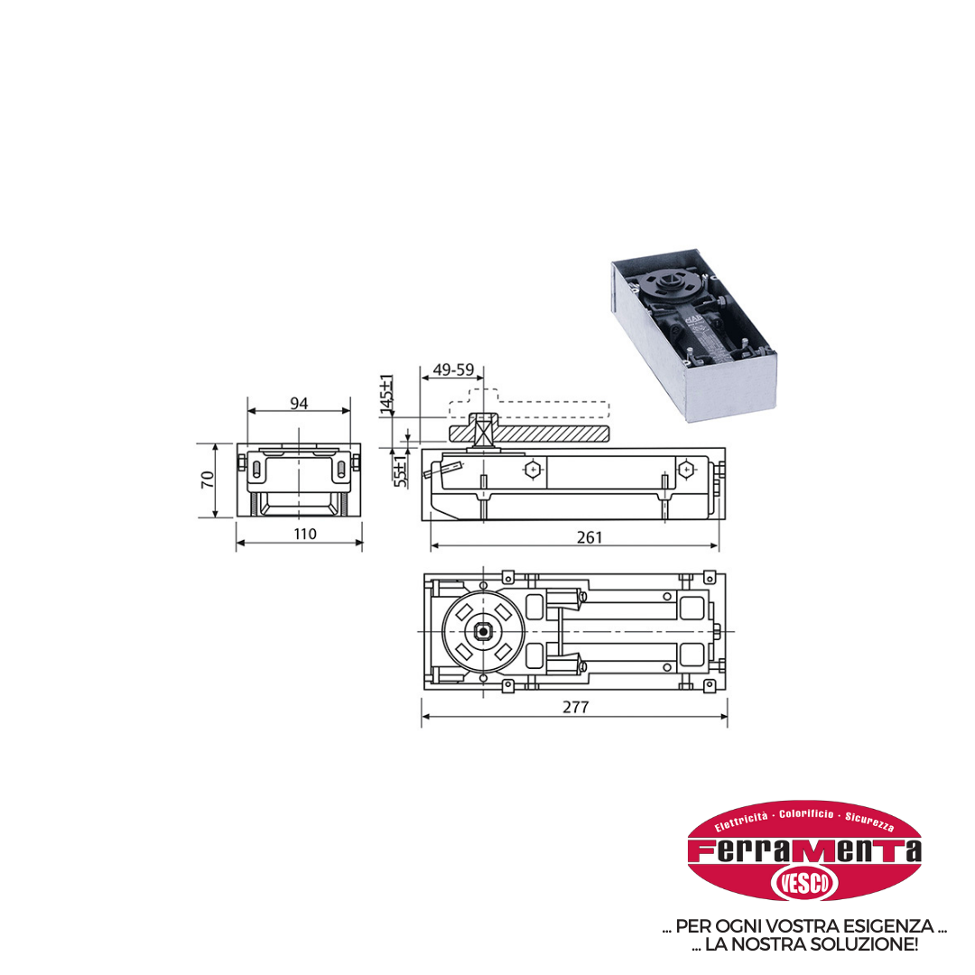 CHIUDIPORTA MAB ASSA ABLOY