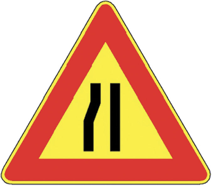 SEGNALI CANTIERE STRETTOIA ASIMMETRICA SX FIG.385