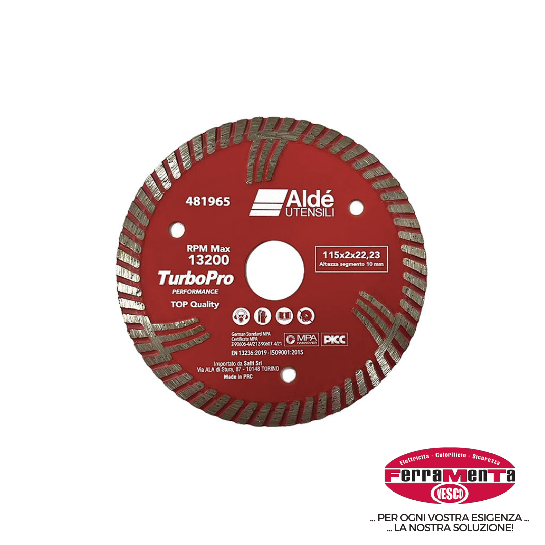DISCHI DIAM.ALDE TURBO PRO 115X2 (Cod.art. 481965)