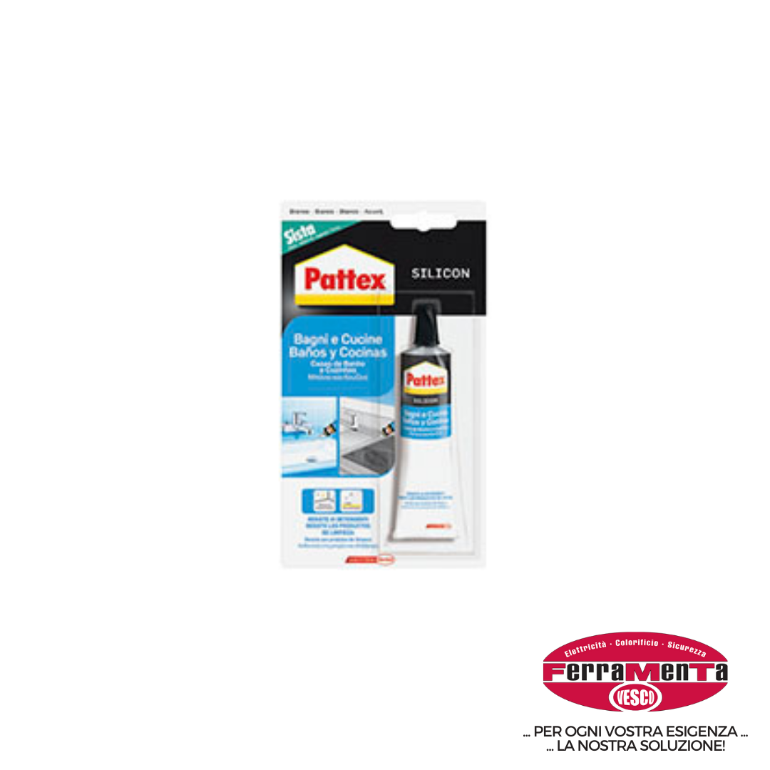 SILICONE PATTEX BIANCO TUBETTO ML50 (Cod.art. 55370)