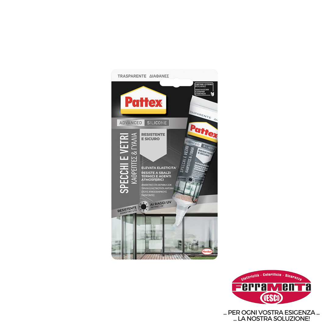 SILICONE PATTEX SPECCHI VETRI ML.50 (Cod.art. 55383)