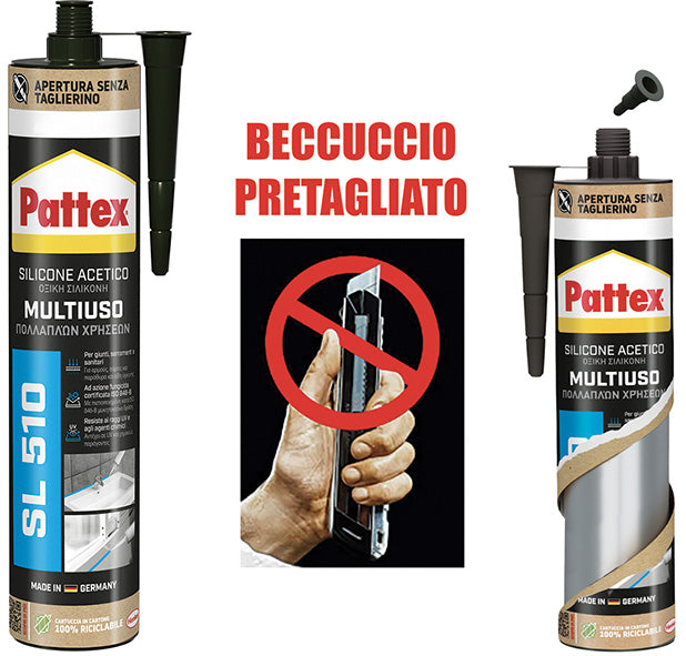 SILICONE PATTEX SL510 TRASP. 37 (Cod.art. 55390)