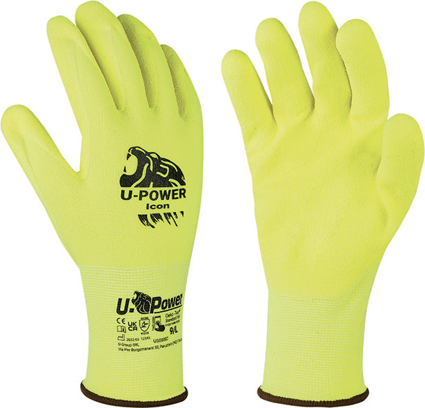 GUANTI U-POWER MOD.ICON GIALLO FLUO