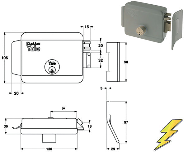 ELETTROSERRATURE YALE APPLICARE Y68090