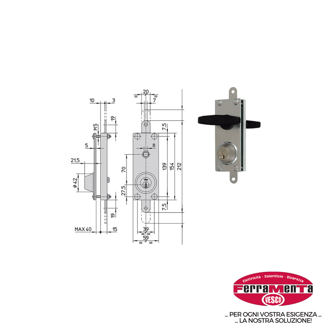 SERRATURE VIRO PER BASCULANTI