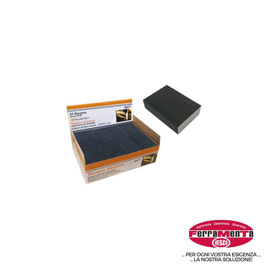 SPUGNE ABRASIVE 100X70X25 GRANA 60 (Pezzi per confezione: 24) (Cod.art. 631954)