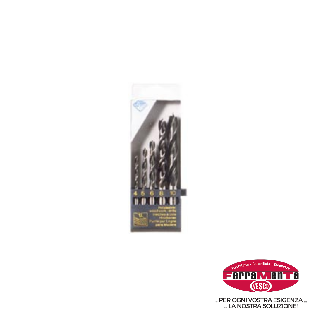 PUNTE ASS.LEGNO PZ.5 MM.4-5-6-8-10 (Cod.art. 710500)