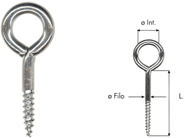 OCCHIOLI A VITE ART.100-I INOX