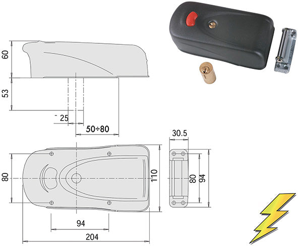 SERRATURE CISA APPLICARE ELETTRICHE