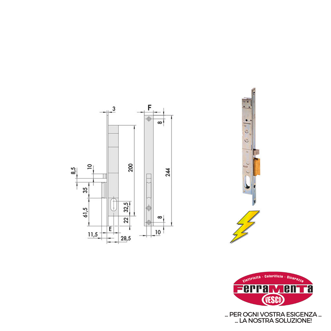 SERRATURE CISA INFILARE ELETTRICHE