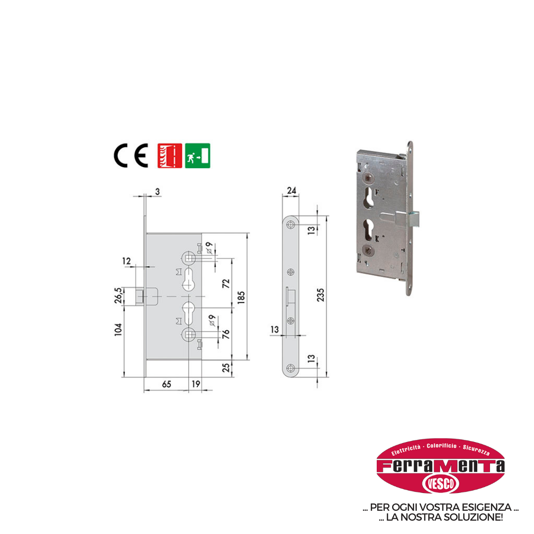 SERRATURE CISA ANTIPANICO - TAGLIAFUOCO