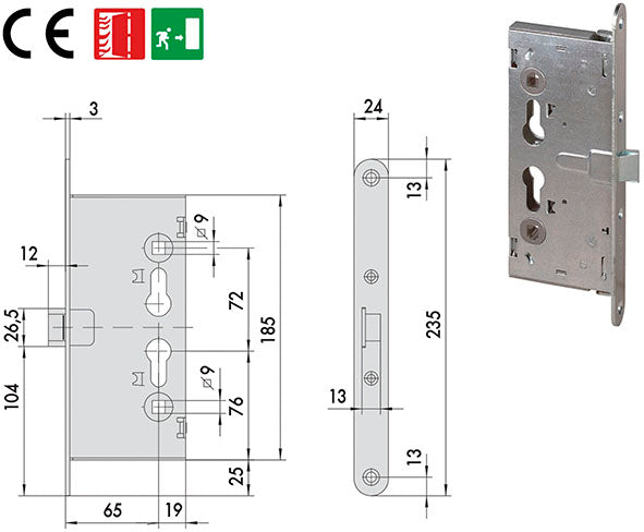 SERRATURE CISA ANTIPANICO - TAGLIAFUOCO