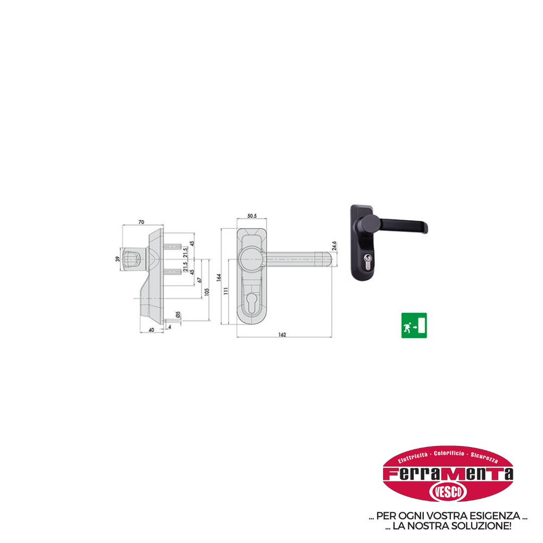ACCESSORI CISA MANIGLIONI ANTIPANICO