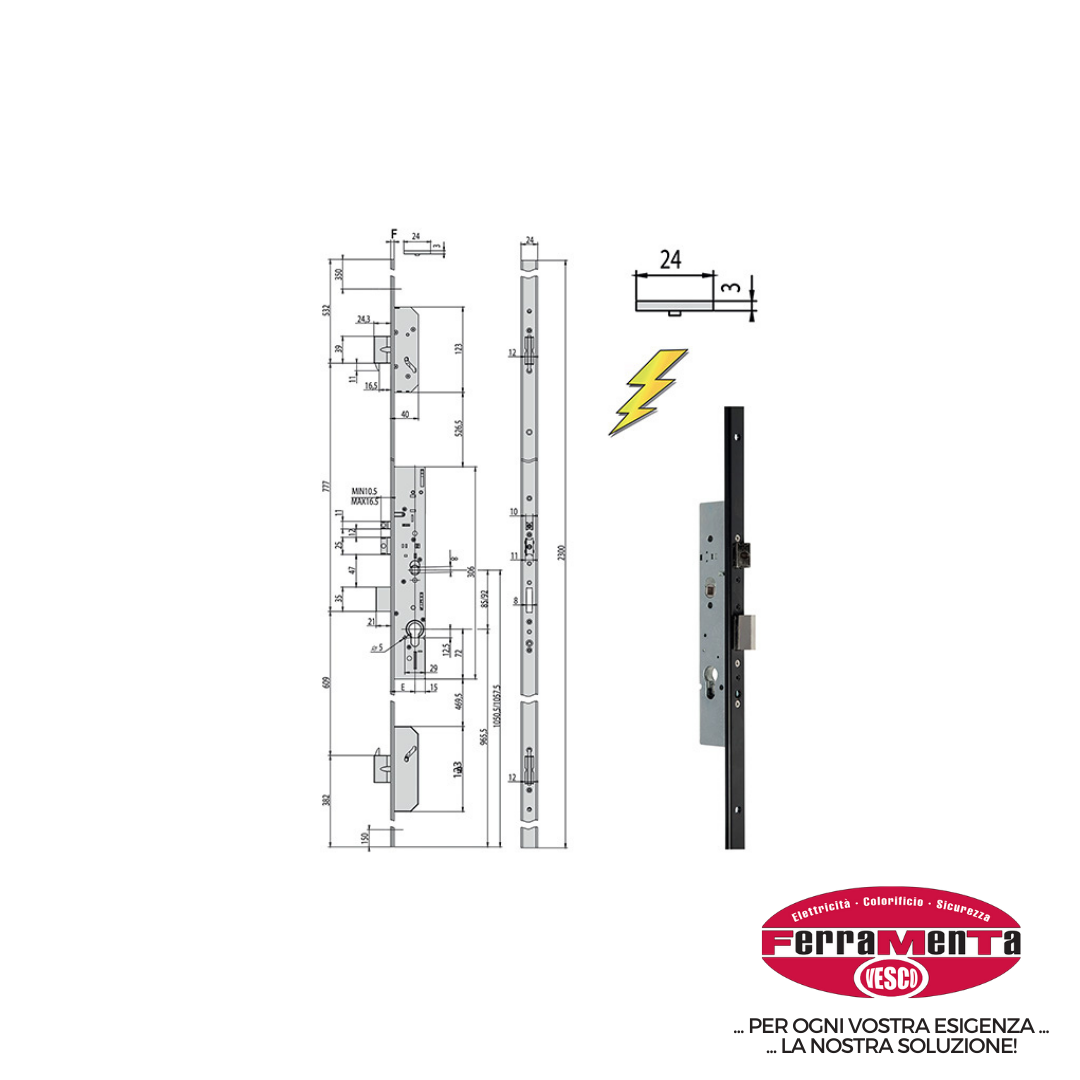 SERRATURE CISA INFILARE MULTIPUNTO