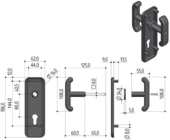 MANIGLIE PER BASCULANTI PREFER