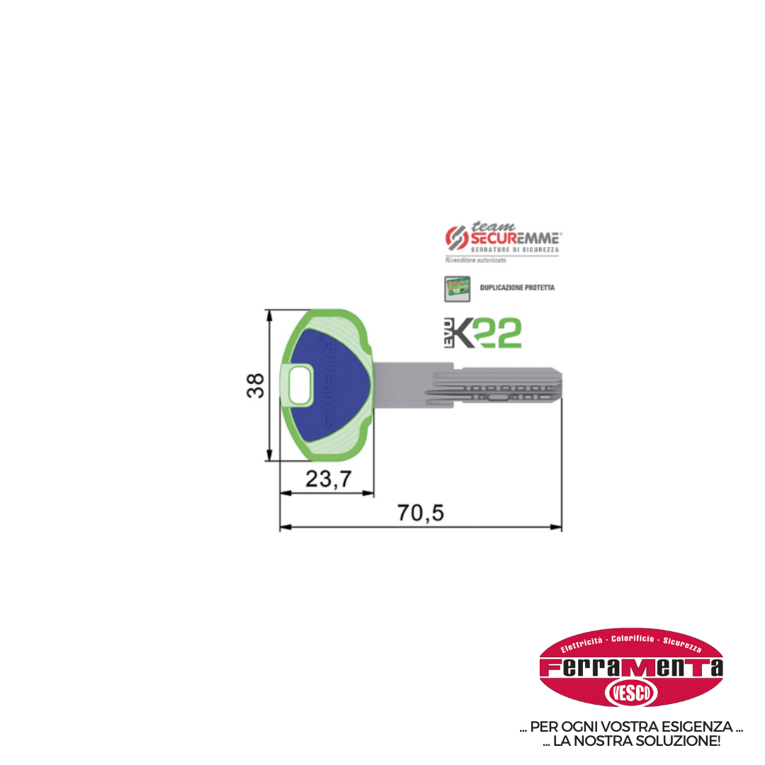 CHIAVI SECUREMME K22 DUPLICA (Cod.art. 862184)
