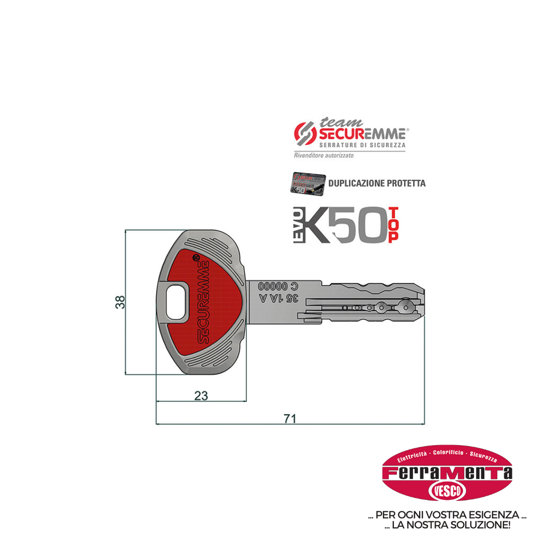 CHIAVI SECUREMME P TEAM EVOK50 (Pezzi per confezione: 5) (Cod.art. 862187)