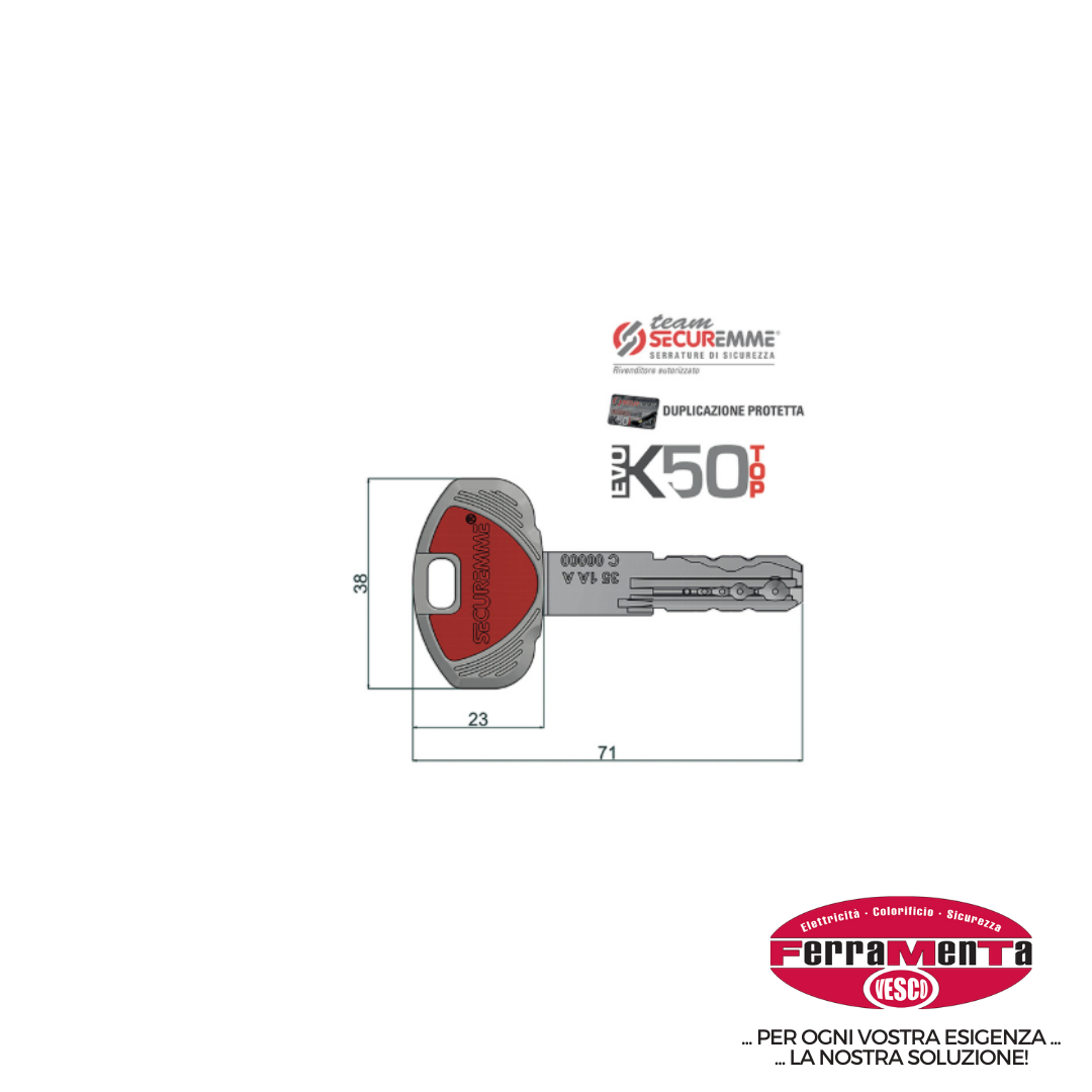 CHIAVI SECUREMME K50 DUPLICA (Cod.art. 862188)