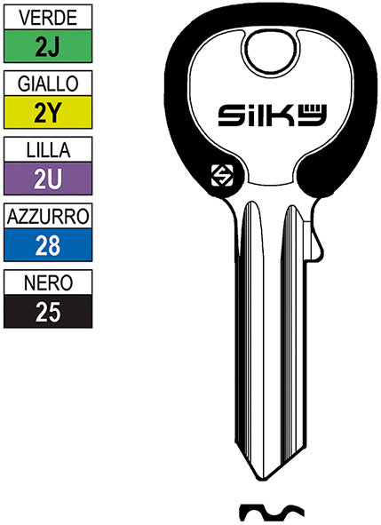 CH.SILCA N UNIV. SILKY 5D UL050DZ1 (Pezzi per confezione: 100) (Cod.art. 880010)