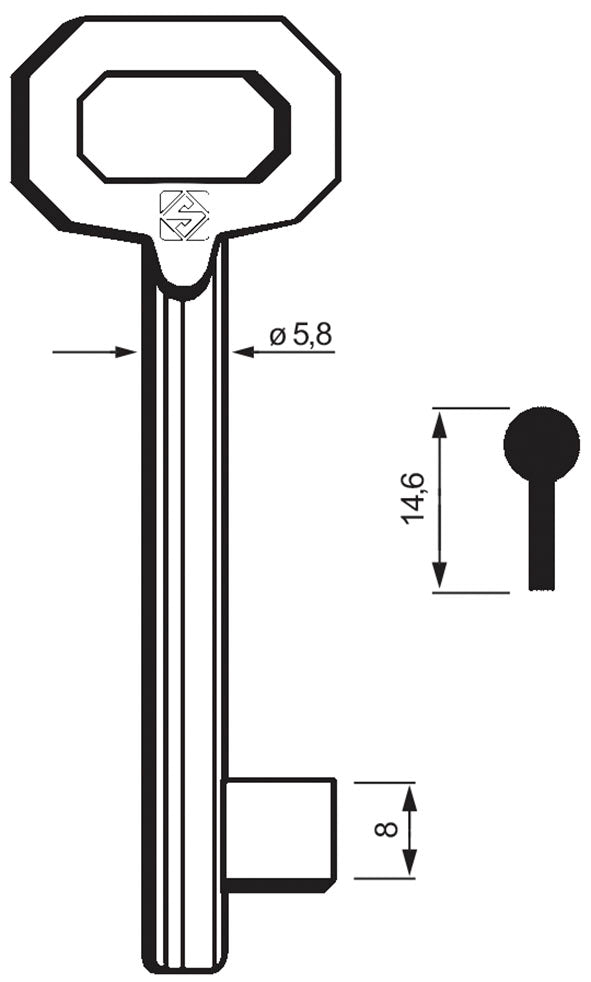 CH.SILCA PATENT PASS. 5010-30H (Pezzi per confezione: 25) (Cod.art. 883060)