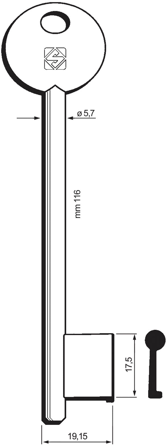 CH.SILCA PATENT PASS. 6P7D-20 (Pezzi per confezione: 5) (Cod.art. 883080)