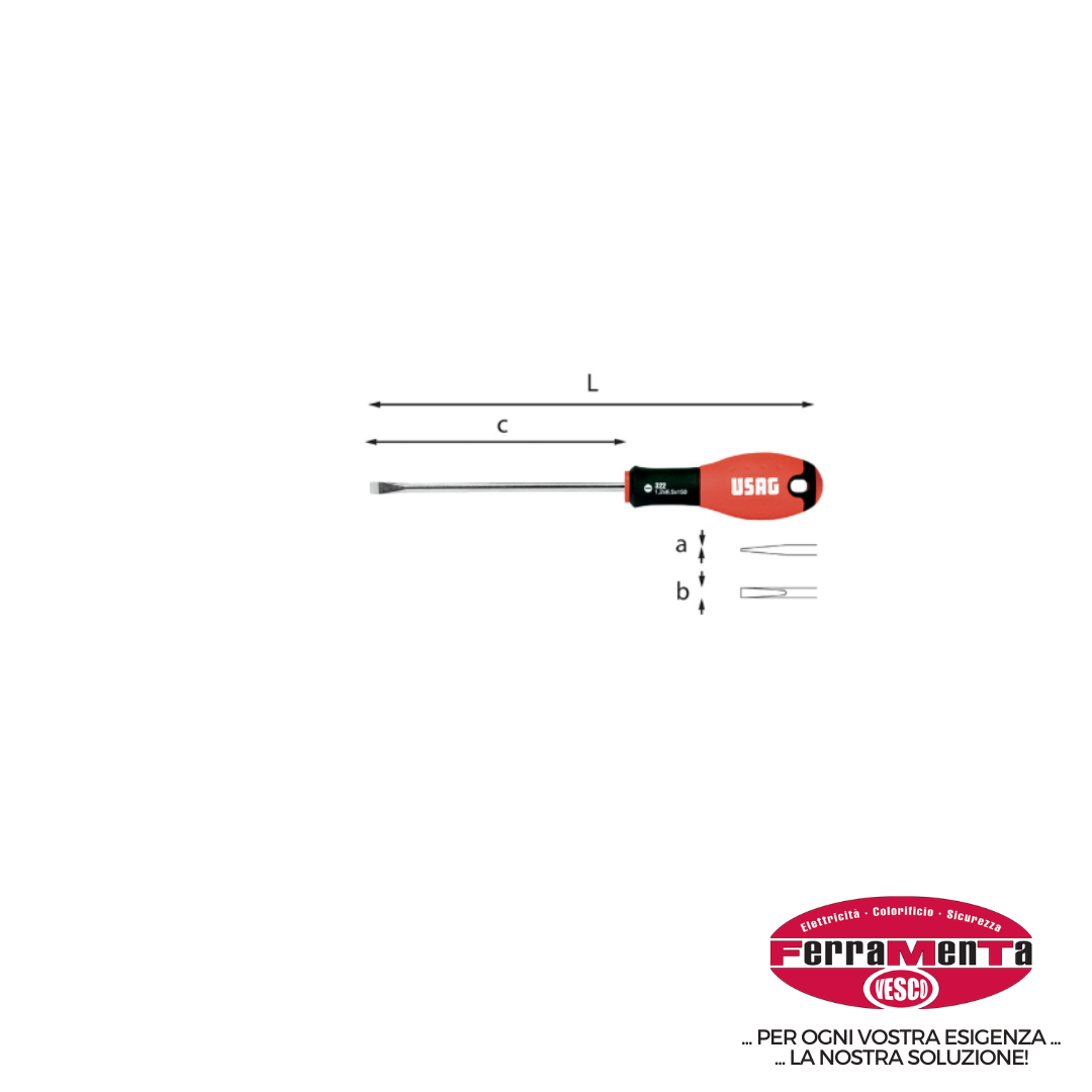 CACCIAVITI USAG 322 1,2x6,5x150 TAG (Cod.art. 22765)