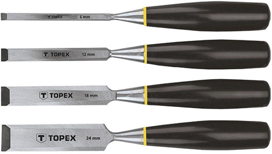 SCALPELLI PER LEGNO TOPEX 09A310 SERIE 4 PEZZI