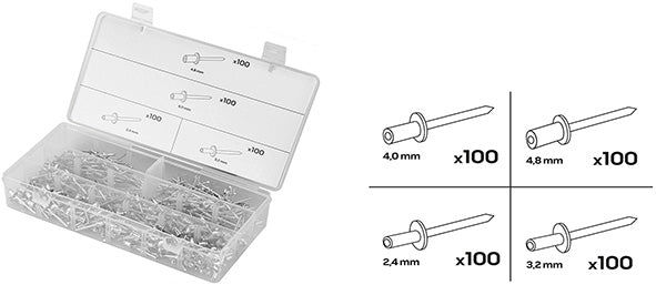 RIVETTI ALLUMINIO ASS. PZ.400 NEO TOOLS 11-970