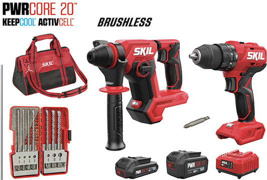 KIT TRAPANO +TASSELLATORE +2BAT SKIL 3362EA