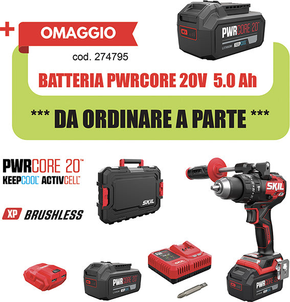 TRAPANI PERCUSS. BATTERIA SKIL XP 3085HB RED LINE