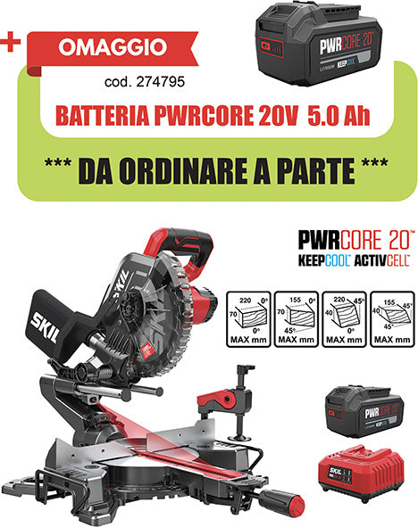 TRONCATRICI BATTERIA SKIL 3590AA RED LINE