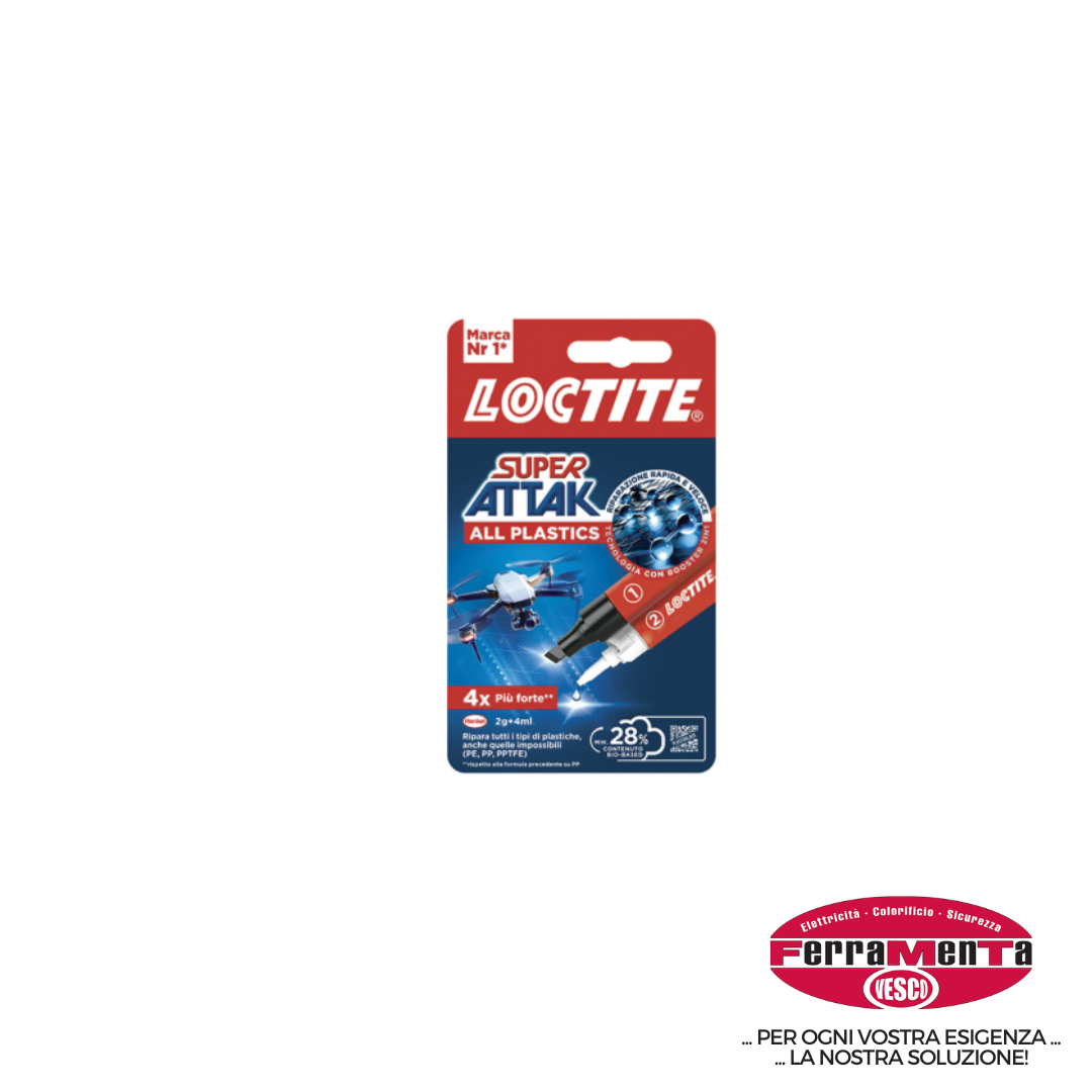 COLLA SUPERATTAK ALLPLASTIC 2GR+4ML (Pezzi per confezione: 12) (Cod.art. 303031)