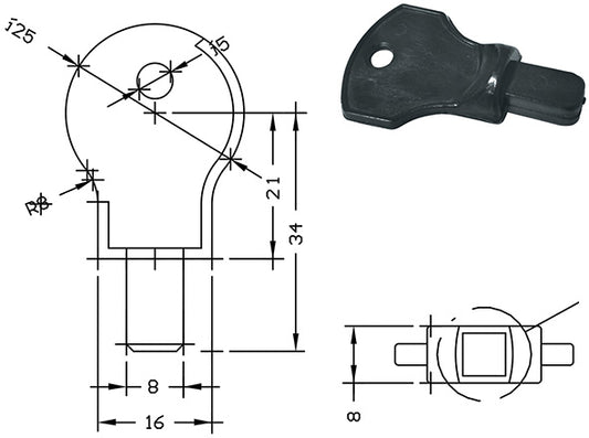 CHIAVI TAVELLINI PVC QUADRO 7 MASCHIO