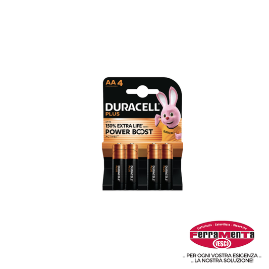 PILE DURACELL STILO AA BOOST    PZ4 (Pezzi per confezione: 20) (Cod.art. 305307)