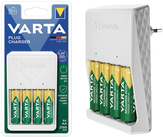 CARICABATTERIE VARTA PLUG CHARGER 4XAA