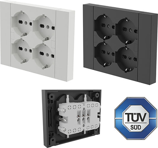 PRESE A PARETE DA INCASSO ELECTRALINE QUADRA
