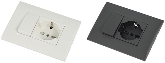 PRESE PLACCHE ELECTRALINE PRECOMPOSTE DEV+SCHUKO