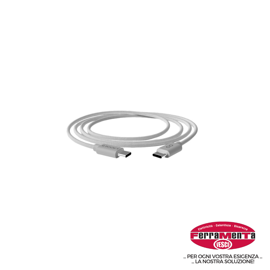 CAVO GROOVY USB-C/APPLE   2A MT.1,5 (Pezzi per confezione: 5) (Cod.art. 307587)