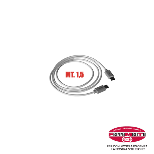 CAVO GROOVY USB-C/TYPE-C  3A MT.1,5 (Pezzi per confezione: 5) (Cod.art. 307588)