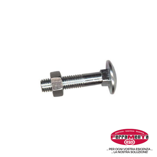 BULLONI TESTA TONDA DADO ESAGONALE