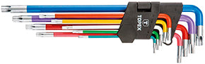 CHIAVI TORX LUNGHE COLOR TOPEX PZ.9