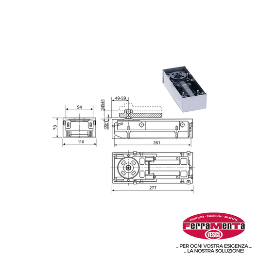 CHIUDIPORTA MAB ASSA ABLOY