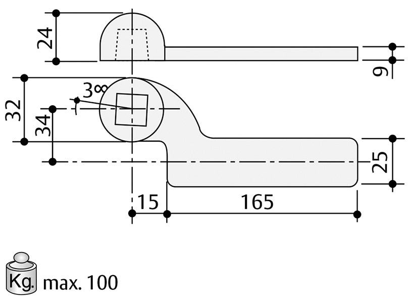 BRACCIO MAB INFERIORE SINISTRO NICHELATO AC3