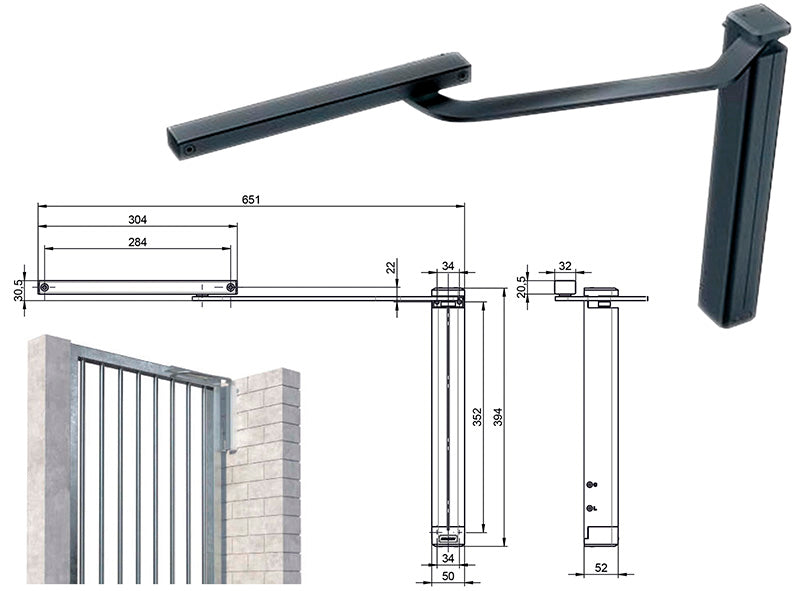 CHIUDICANCELLO ASSA ABLOY DC630G VERTICALE