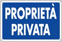 CARTELLI PVC PROPRIETA' PRIVATA