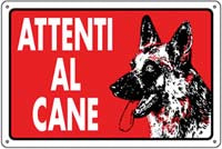 CARTELLI PVC ATTENTI AL CANE