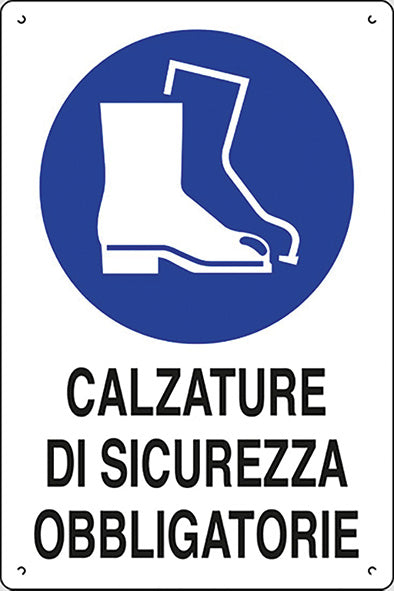 CARTELLI POLIONDA CALZATURE SICUREZZA OBBLIGATORIE